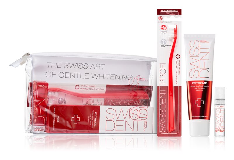 Swissdent Extreme Promo Kit Dental Care Set (for Gentle Teeth Whitening and Enamel Protection)